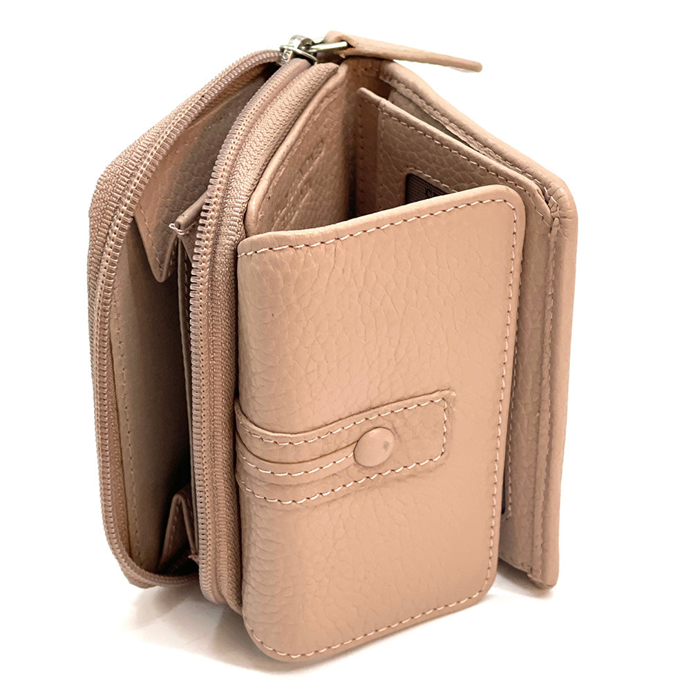 Federica leather wallet - Made In Italy