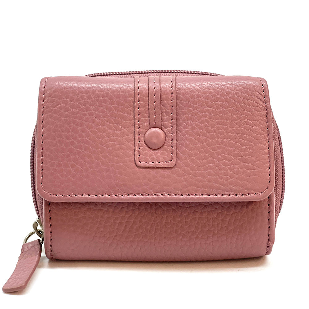 Federica leather wallet - Made In Italy