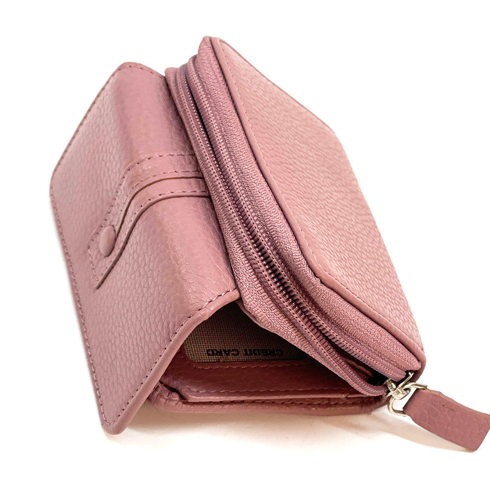 Federica leather wallet - Made In Italy