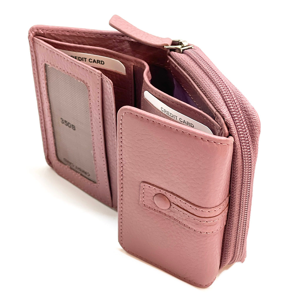 Federica leather wallet - Made In Italy