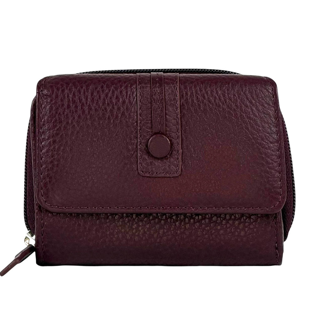 Federica leather wallet - Made In Italy