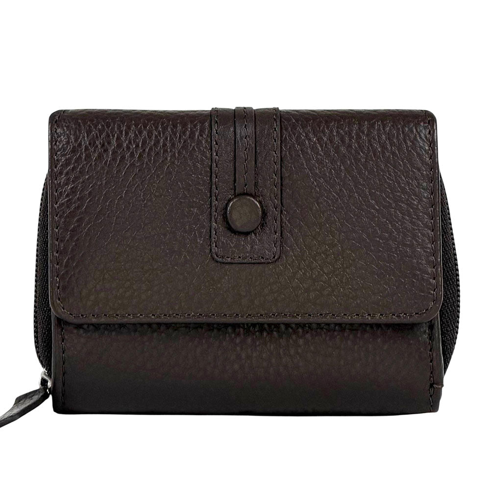 Federica leather wallet - Made In Italy