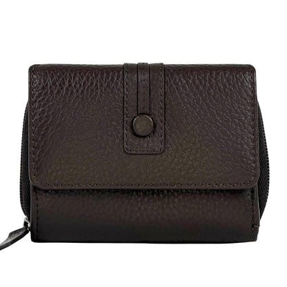 Federica leather wallet - Made In Italy