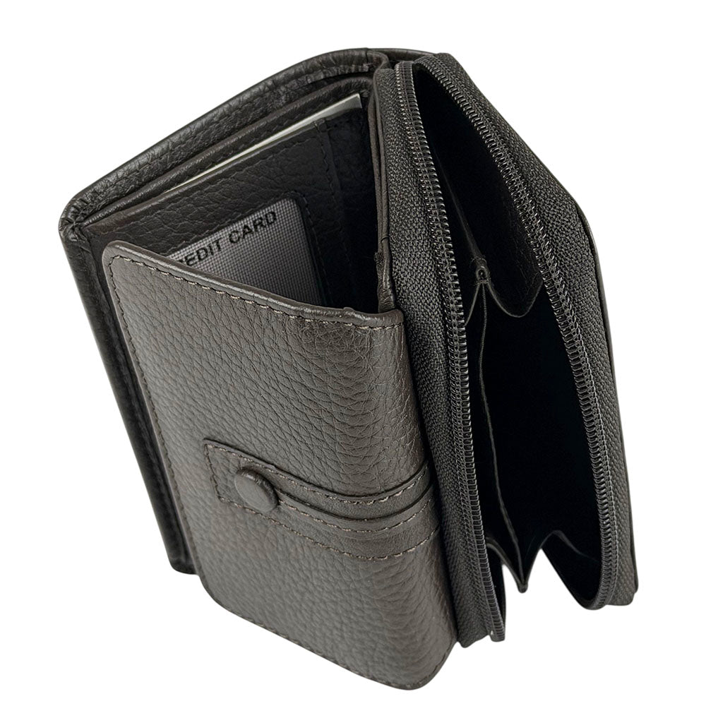 Federica leather wallet - Made In Italy
