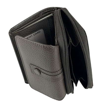 Federica leather wallet - Made In Italy
