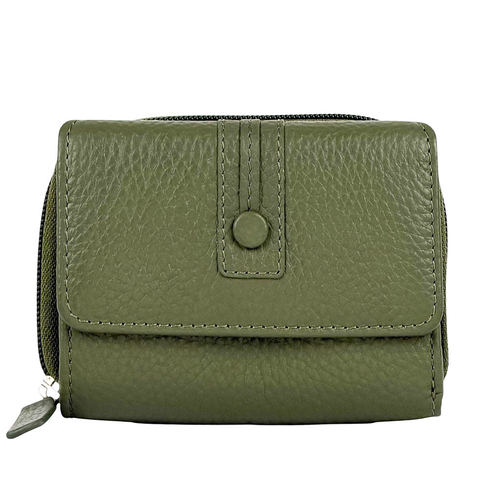 Federica leather wallet - Made In Italy
