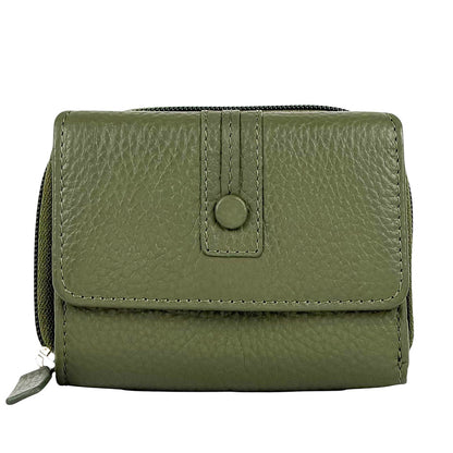 Federica leather wallet - Made In Italy