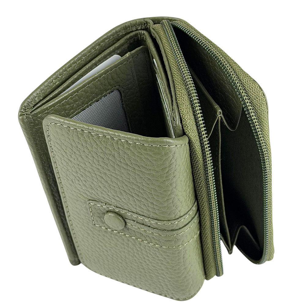 Federica leather wallet - Made In Italy