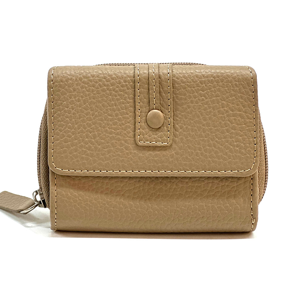 Federica leather wallet - Made In Italy