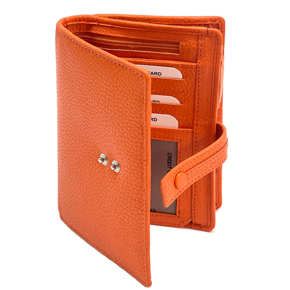 Flora leather wallet - Made In Italy