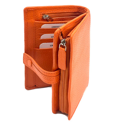 Flora leather wallet - Made In Italy