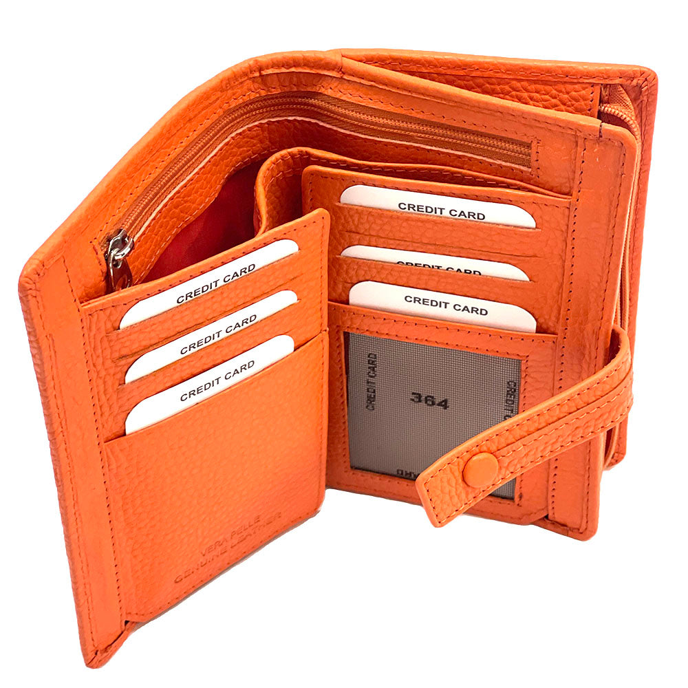 Flora leather wallet - Made In Italy