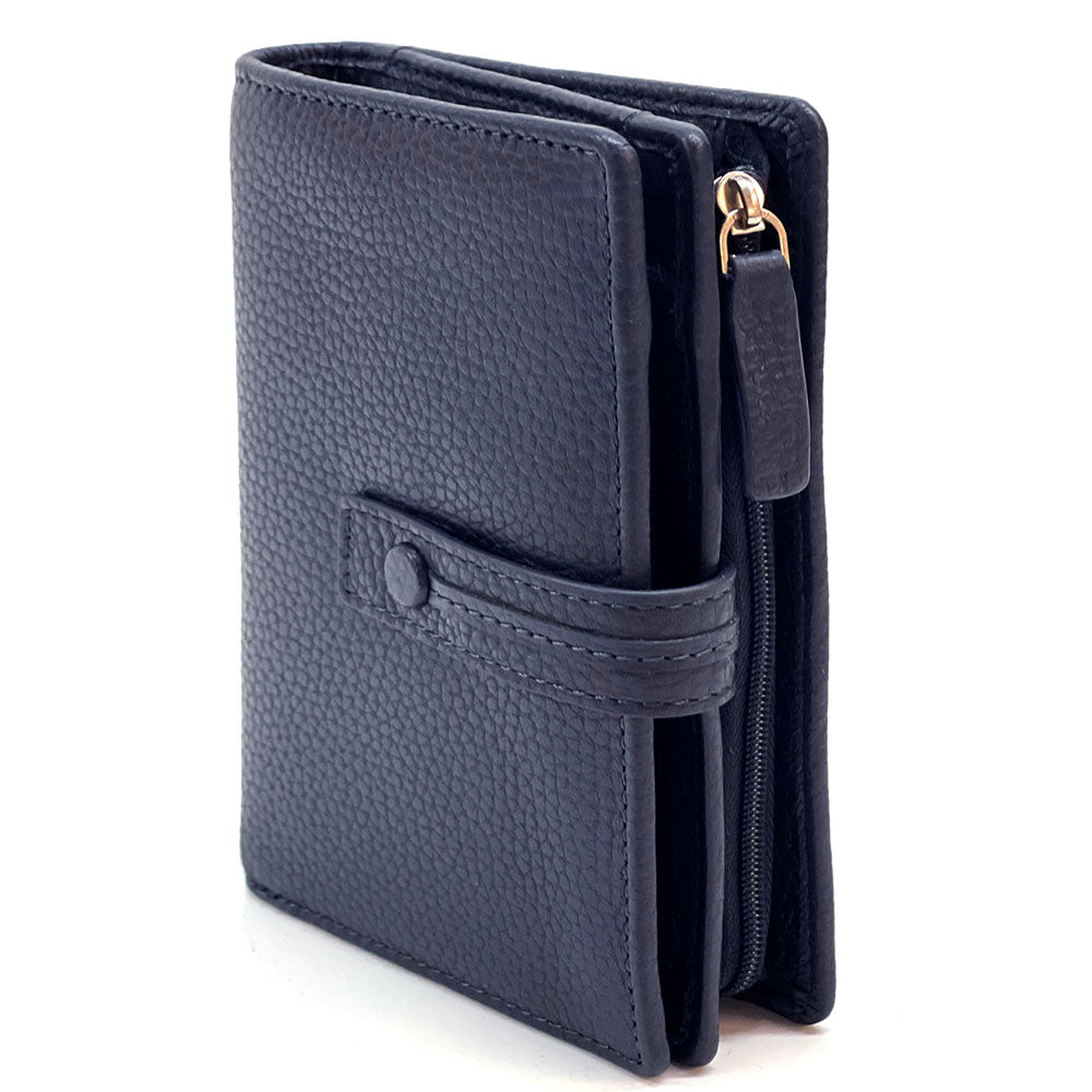 Flora leather wallet - Made In Italy