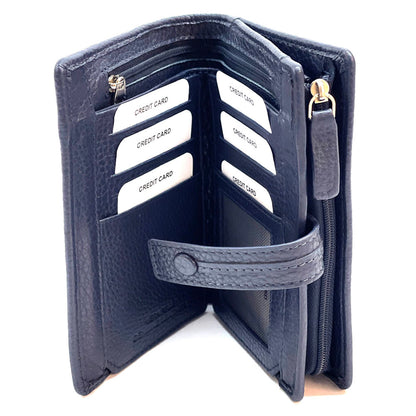 Flora leather wallet - Made In Italy