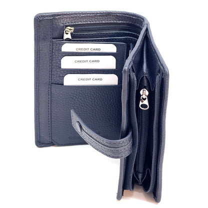 Flora leather wallet - Made In Italy