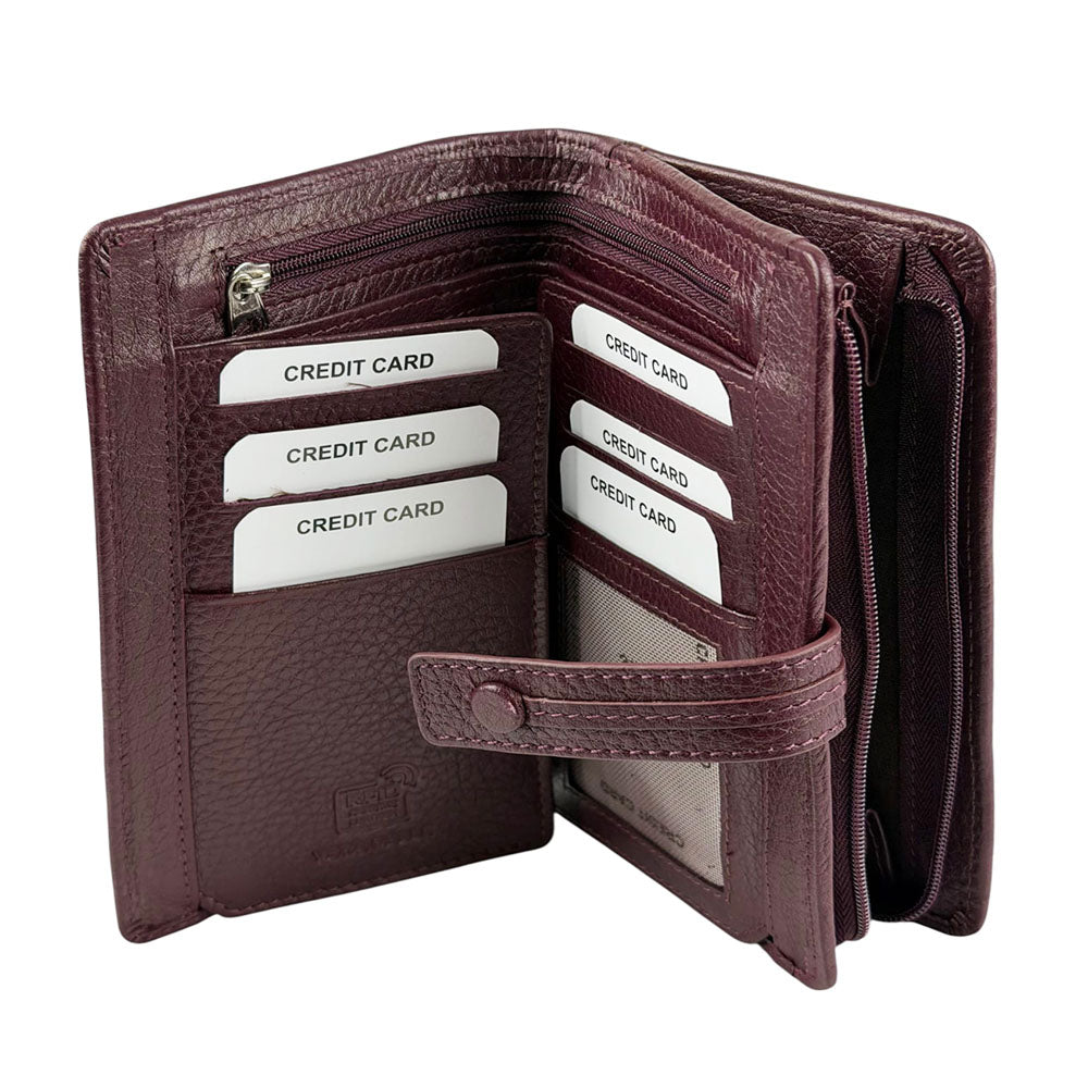 Flora leather wallet - Made In Italy