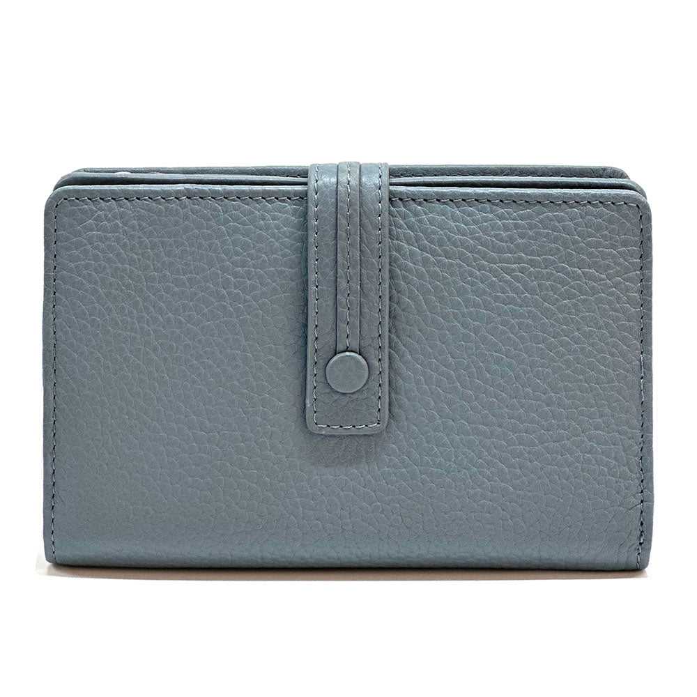 Flora leather wallet - Made In Italy