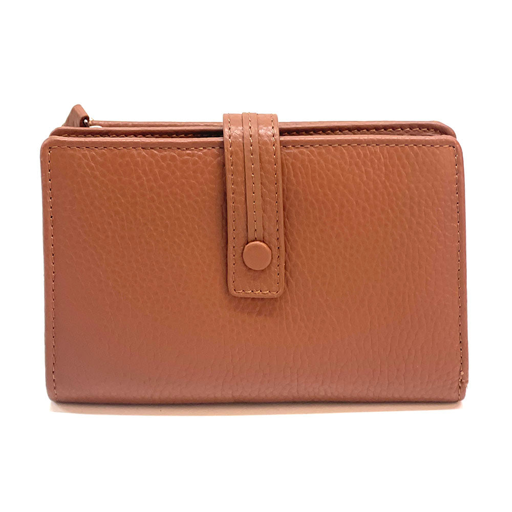 Flora leather wallet - Made In Italy