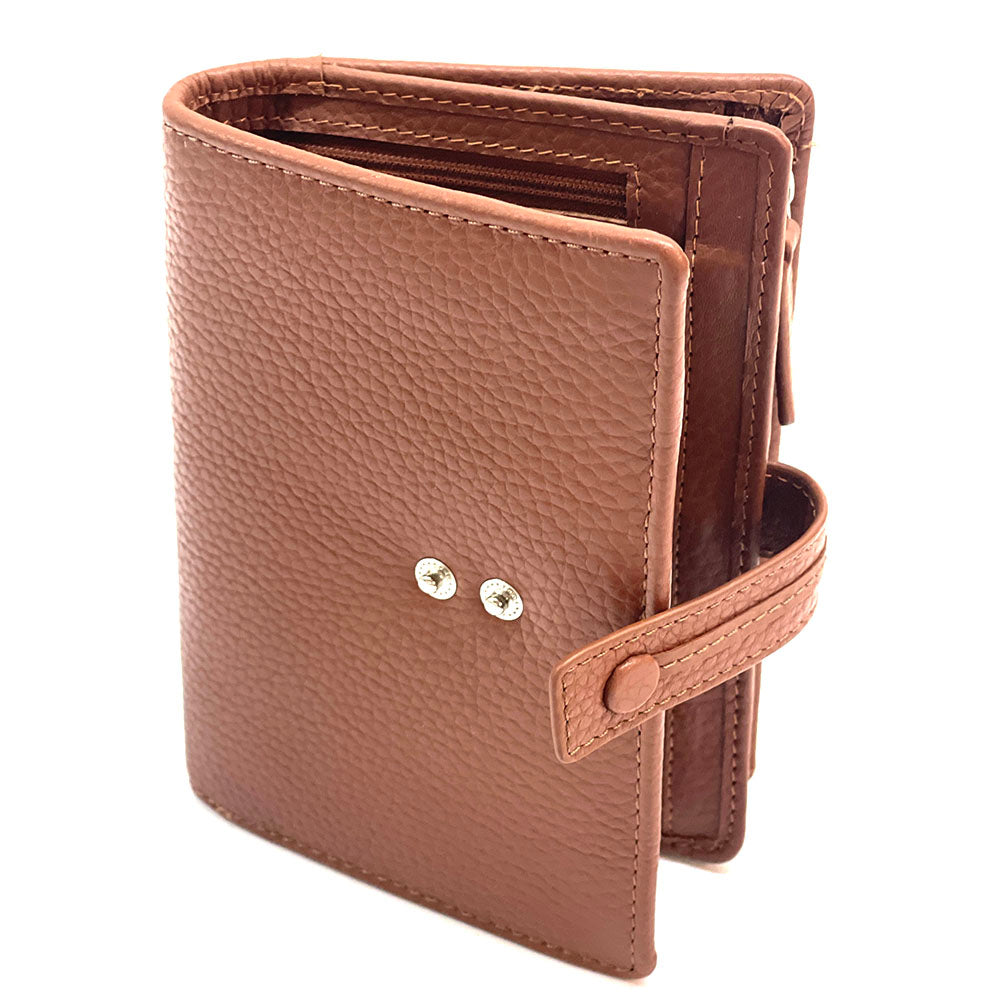 Flora leather wallet - Made In Italy