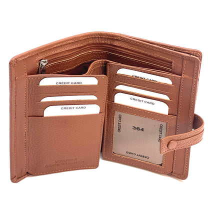 Flora leather wallet - Made In Italy