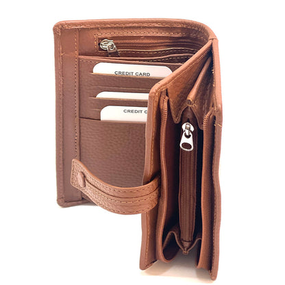 Flora leather wallet - Made In Italy
