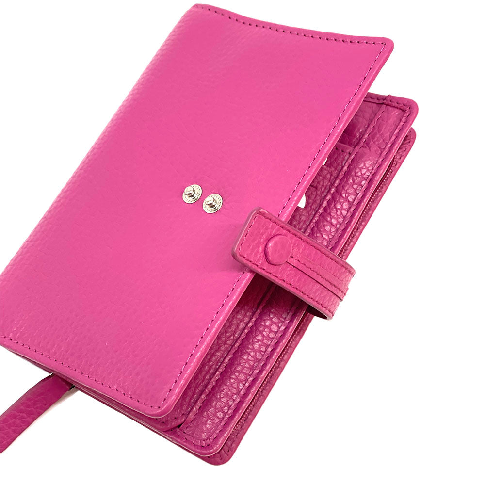 Flora leather wallet - Made In Italy