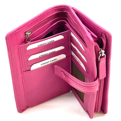 Flora leather wallet - Made In Italy