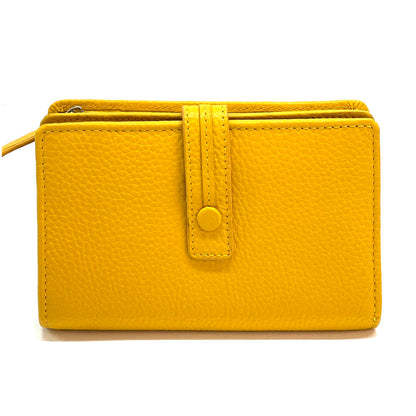 Flora leather wallet - Made In Italy