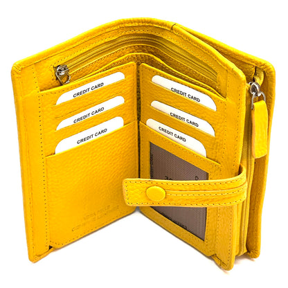 Flora leather wallet - Made In Italy