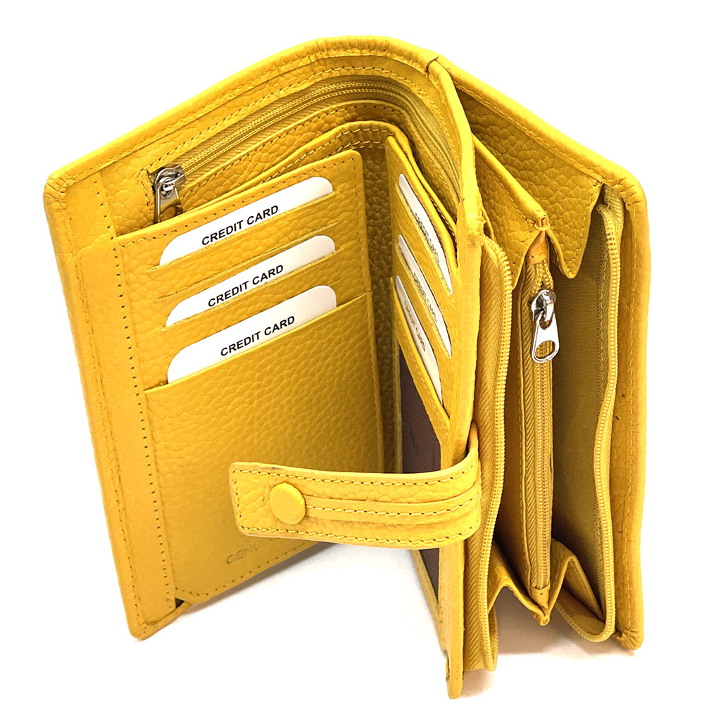 Flora leather wallet - Made In Italy
