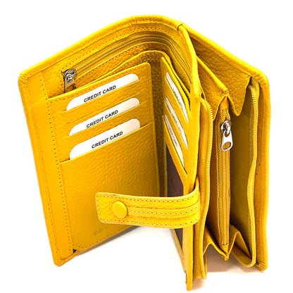 Flora leather wallet - Made In Italy