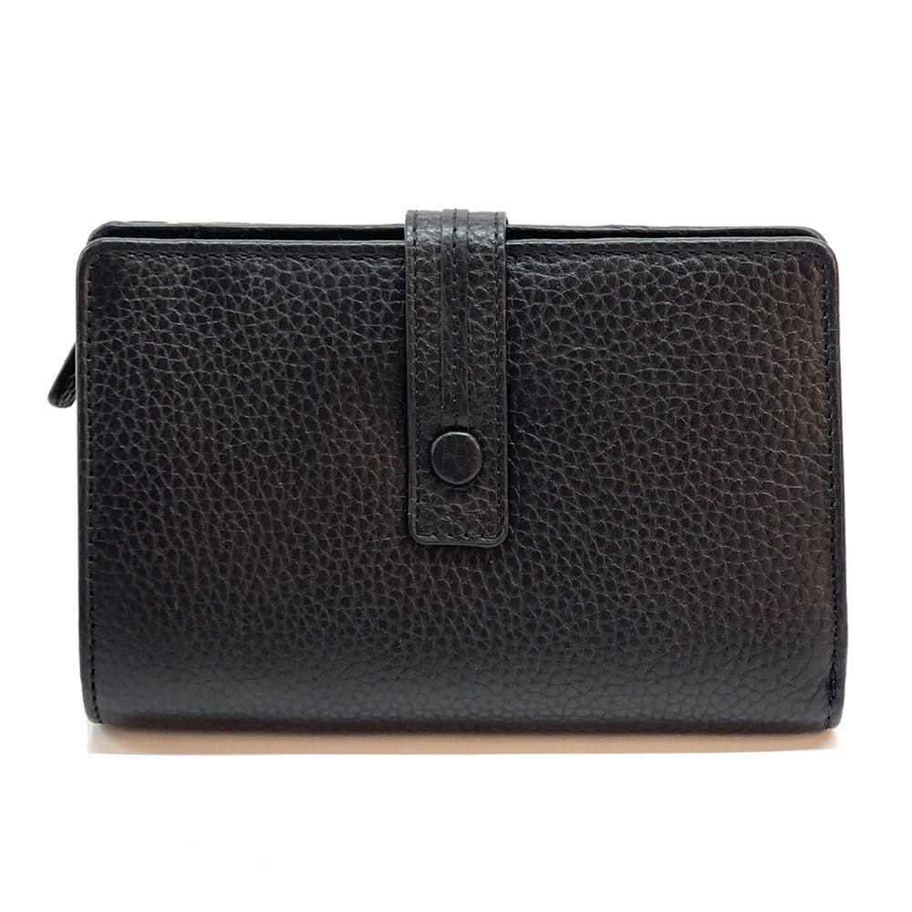 Flora leather wallet - Made In Italy