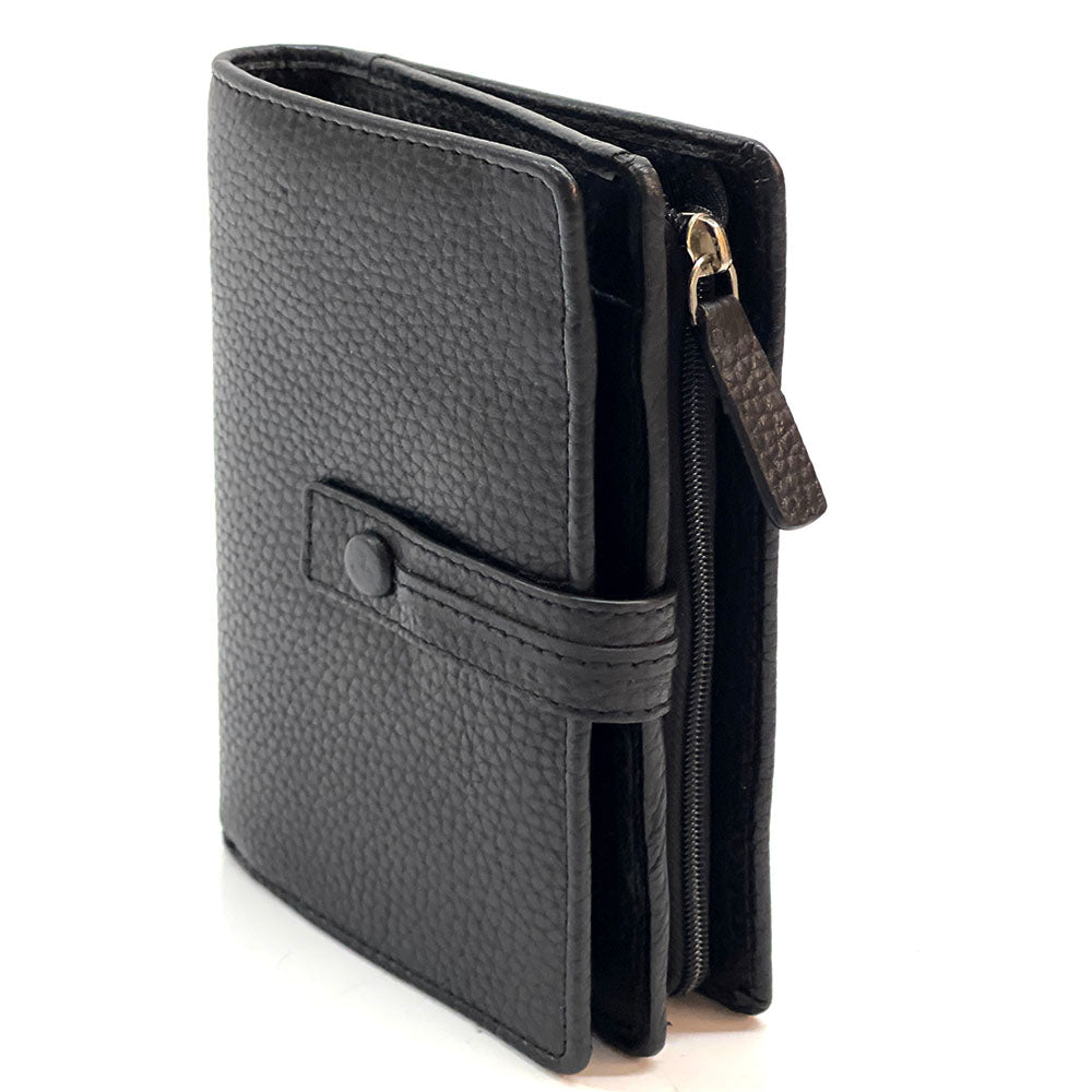 Flora leather wallet - Made In Italy