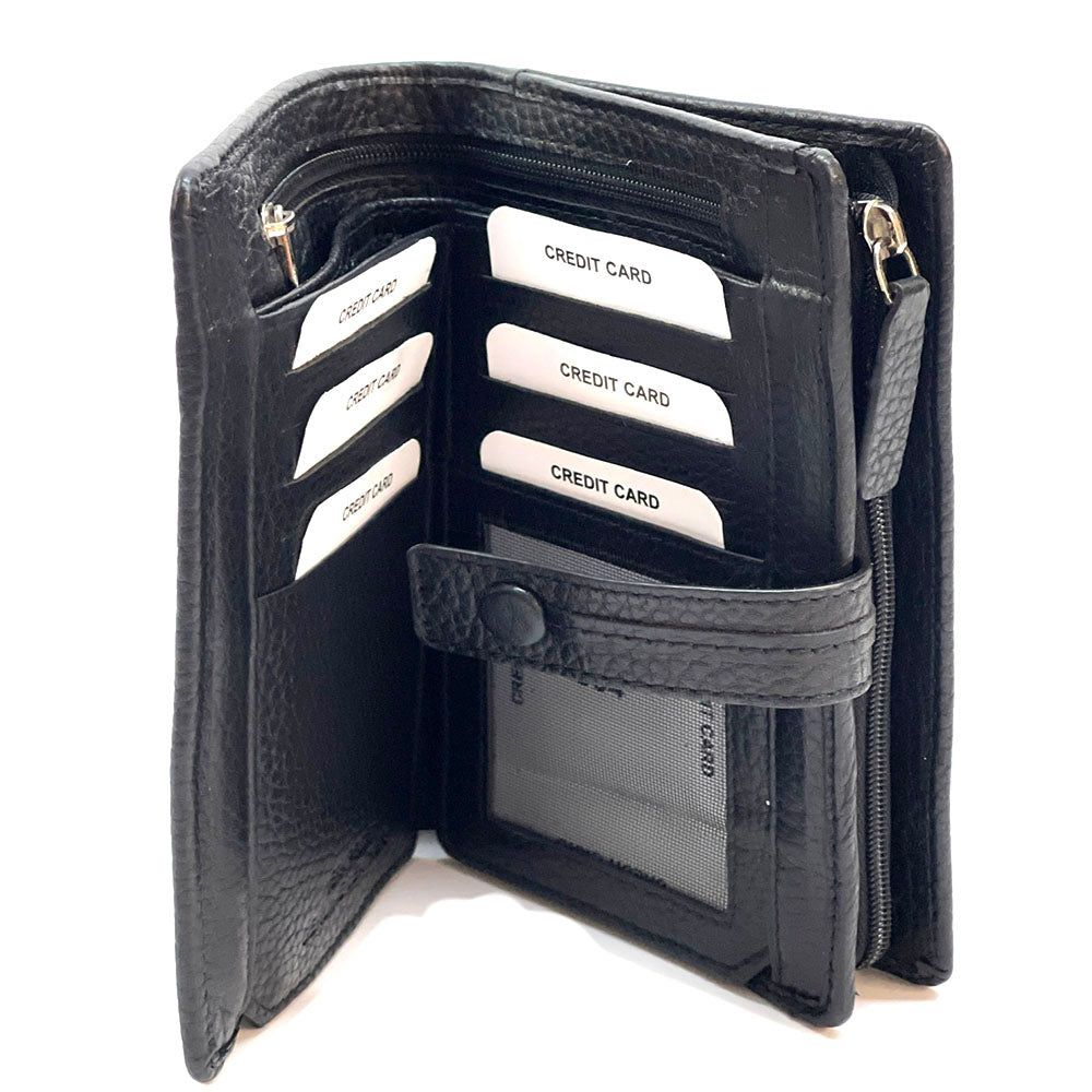 Flora leather wallet - Made In Italy