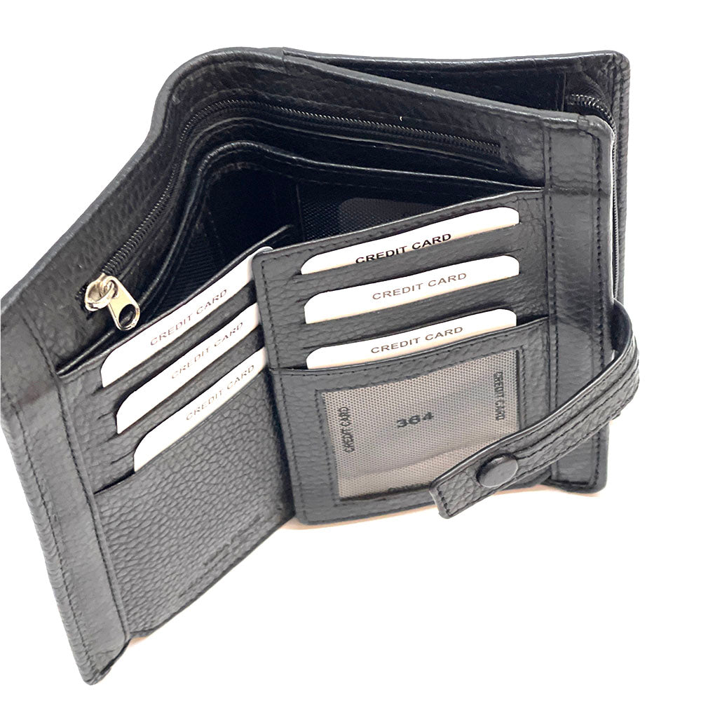 Flora leather wallet - Made In Italy