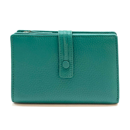 Flora leather wallet - Made In Italy