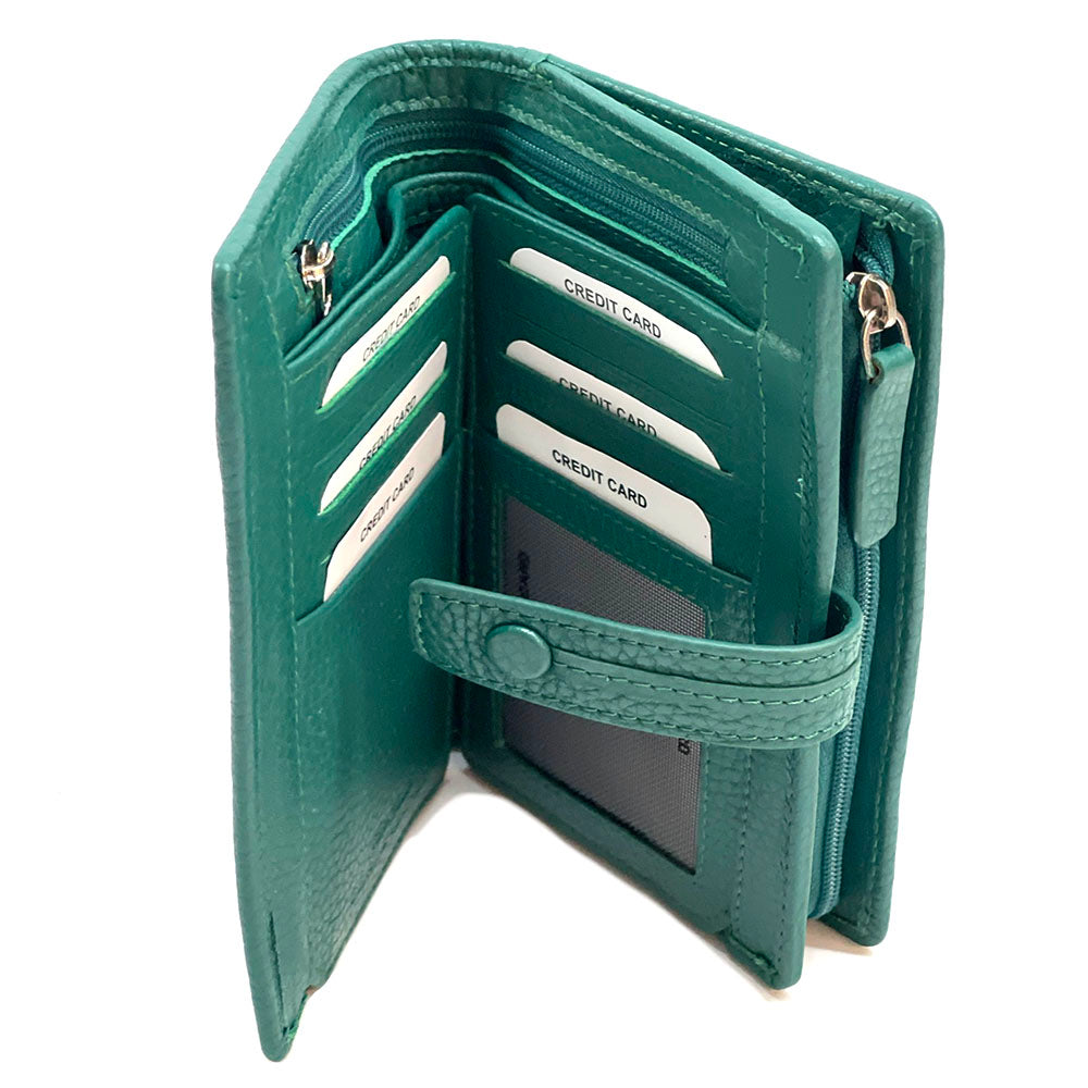 Flora leather wallet - Made In Italy