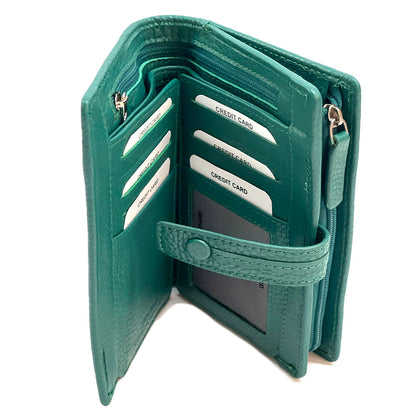 Flora leather wallet - Made In Italy