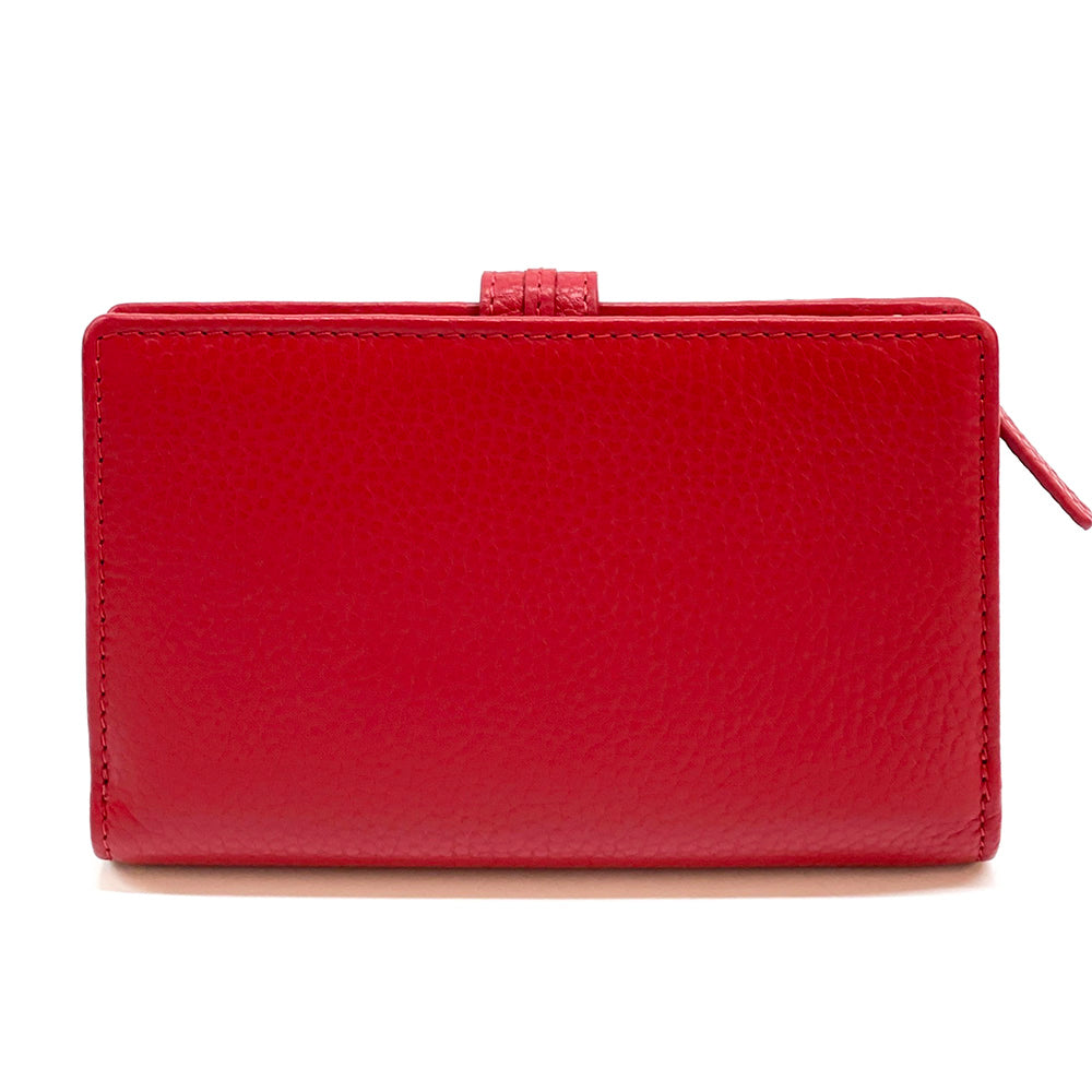 Flora leather wallet - Made In Italy