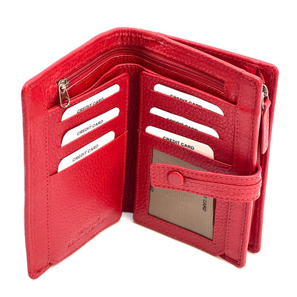Flora leather wallet - Made In Italy