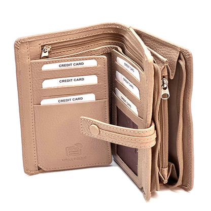 Flora leather wallet - Made In Italy