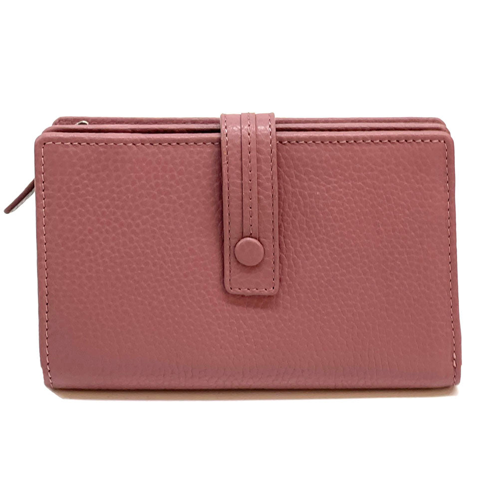 Flora leather wallet - Made In Italy