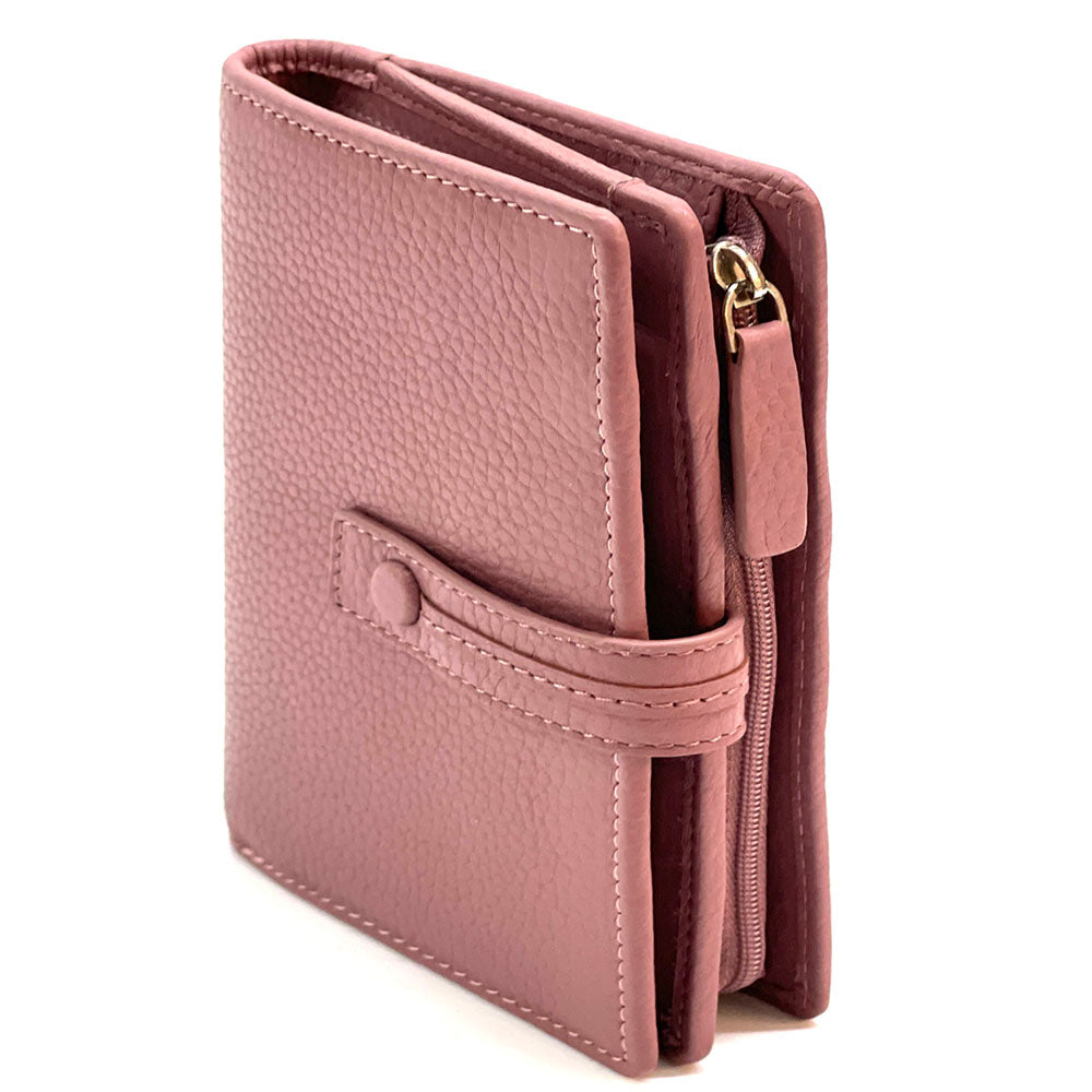 Flora leather wallet - Made In Italy
