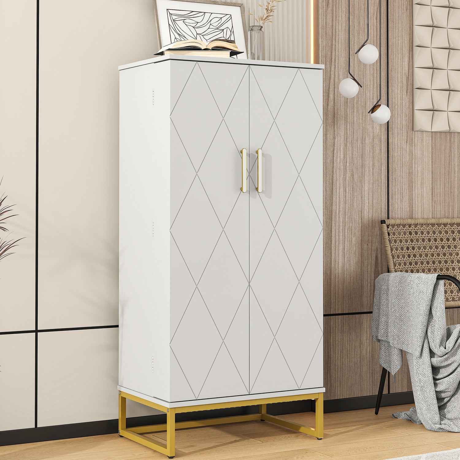 51&quot; Office Cabinet with Adjustable Shelves, Office Organization Storage Cabinet