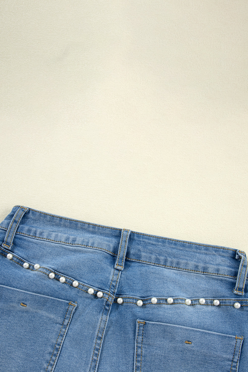 Dusk Blue Pearl Boot Cut Denim Jeans