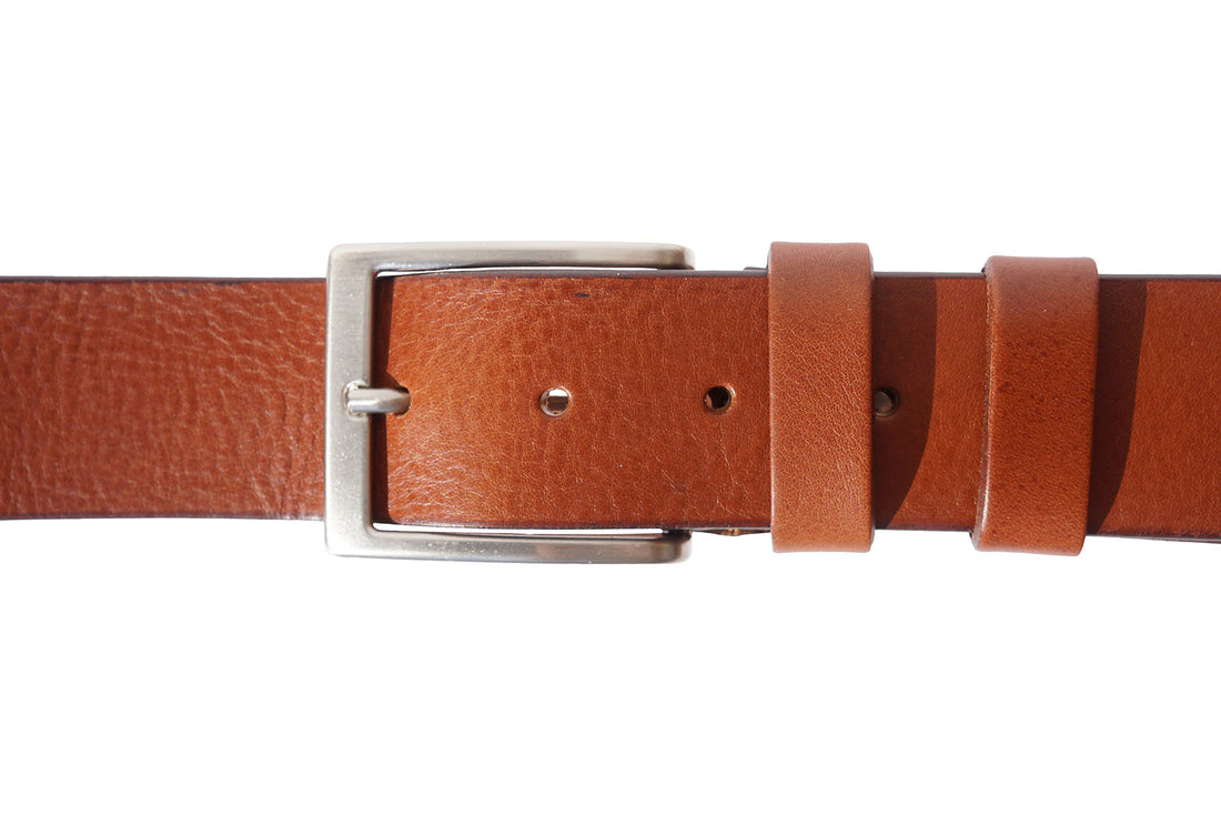 Italian Handmade Full-Grain Leather Belt 4 cm - Made In Italy