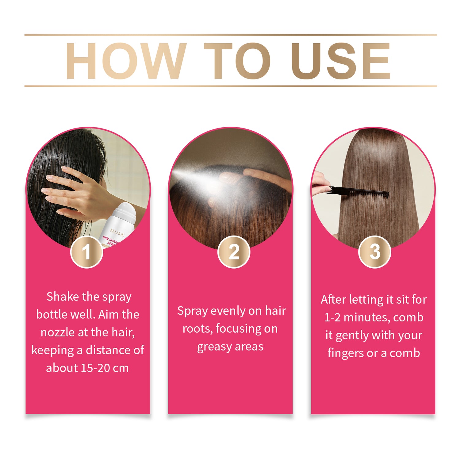 Dry Hair Spray Lazy Fluffy Hair Gel Refreshing Degreasing Hair Leave-In Styling Long Duration Dry Hair Spray