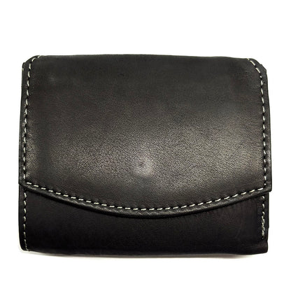 Liora Minimalist RFID Leather Mini Trifold Wallet - Made In Italy