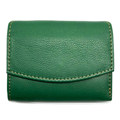 Liora Minimalist RFID Leather Mini Trifold Wallet - Made In Italy
