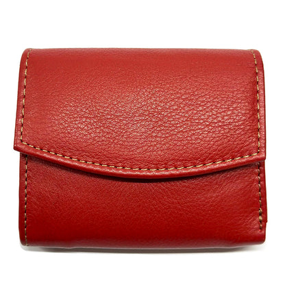 Liora Minimalist RFID Leather Mini Trifold Wallet - Made In Italy